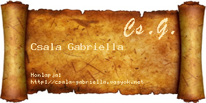 Csala Gabriella névjegykártya